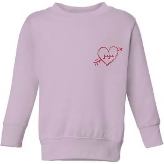 Heart Bow + Arrow Classic Crewneck Fleece, Pink