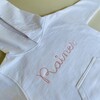 Personalized Large Embroidery Baby Pullover Fleece Hoodie, White - Sweatshirts - 2 - thumbnail