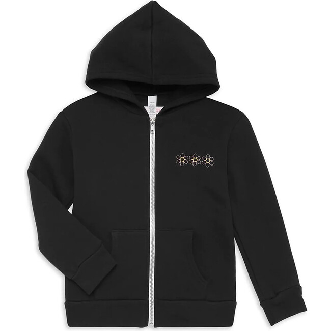 Baby + Kids "Flower Girl" Zip-Up Fleece Hooded Sweatshirt