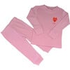 Baby + Kids Pink Smiley Heart Pajamas, Personalized - Pajamas - 1 - thumbnail