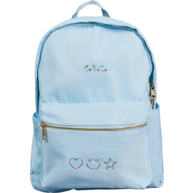Personalized Script Embroidered Backpack, Ice Blue