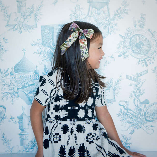 LuluLuvs Classic Bow, Liberty of London Purples Bundle Set - Hair Accessories - 2