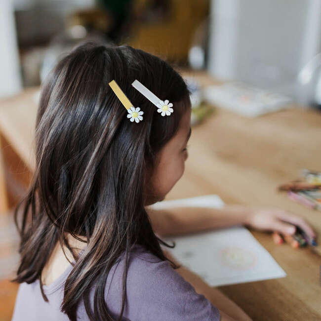 LuluLuvs Floral Bar Clips, Bundle Set - Hair Accessories - 2