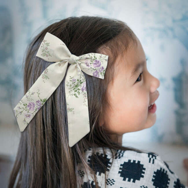 LuluLuvs Classic Bow, Liberty of London Purples Bundle Set - Hair Accessories - 3