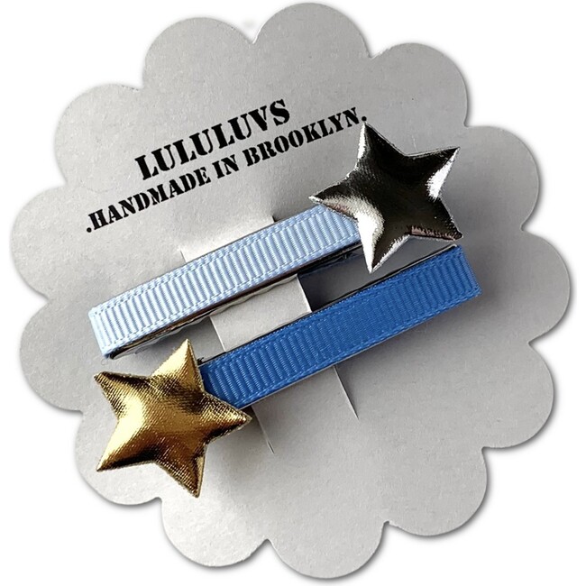 Star Clips, Light Blue - Hair Accessories - 1