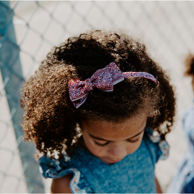 Glitter Bow Headband, Pink
