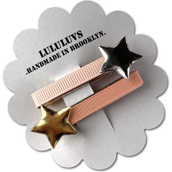 Star Clips, Peach - Hair Accessories - 1