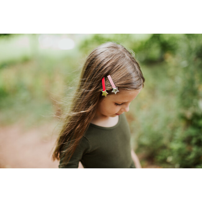 Star Clips, Rose Pink - Hair Accessories - 2