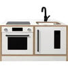 Kitchenette Mini Pretend Play Station, White & Oak - Play Kitchens - 1 - thumbnail