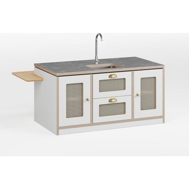 Macedon Breakfast Bar – Modern Play Island with Stools Included