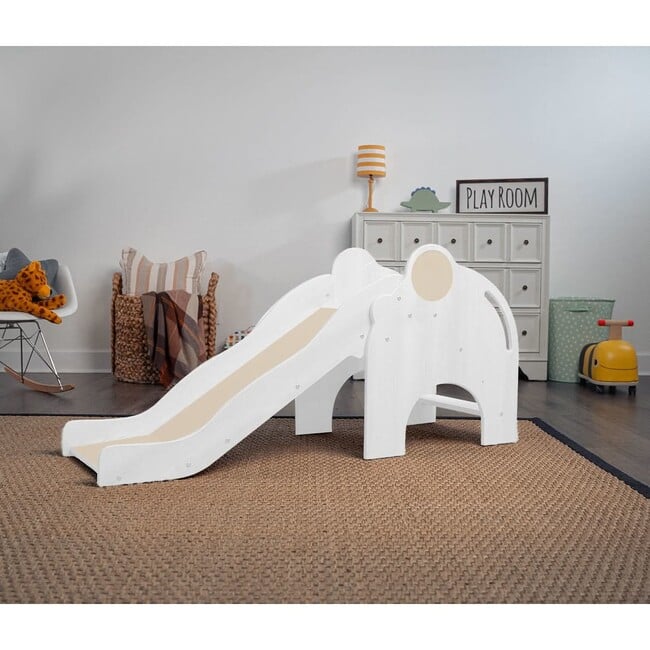 Avenlur Nima | Wooden Elephant Slide, White - Activity Gyms - 4