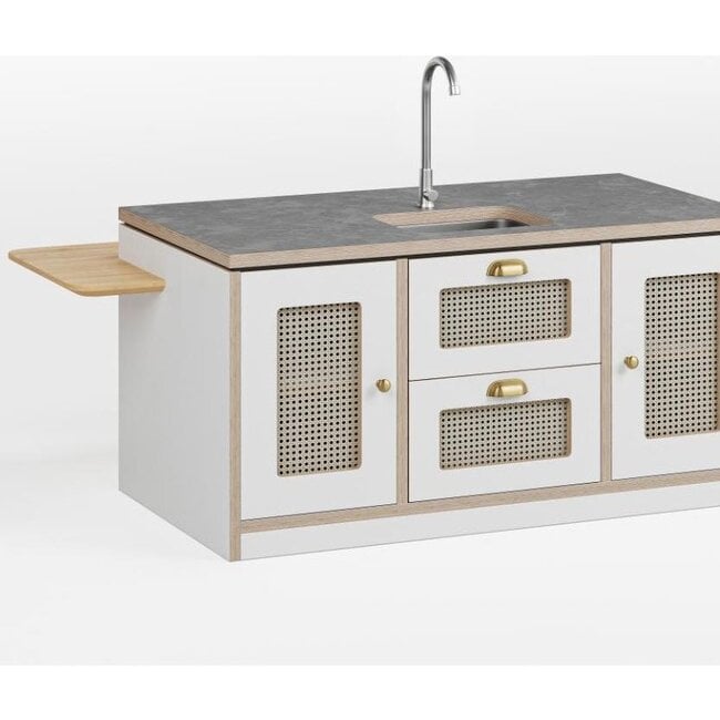 Macedon Breakfast Bar – Modern Play Island with Stools Included - Play Kitchens - 6