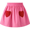 Heart Pocket Babycord Skirt, Pink - Skirts - 1 - thumbnail