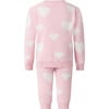 Heart Knit Cardigan & Leggings Set, Pink - Mixed Apparel Set - 2 - thumbnail