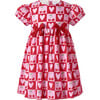 Cherry Heart Bow Dress, Red - Dresses - 1 - thumbnail