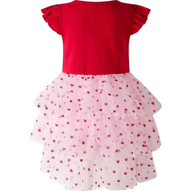 Heart Tulle Tutu Dress & Headband, Red
