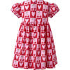 Cherry Heart Bow Dress, Red - Dresses - 2 - thumbnail
