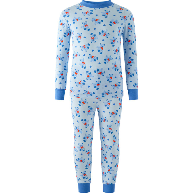 Bear Jersey Pajamas, Blue