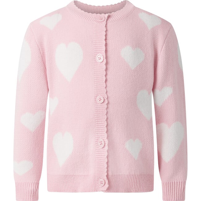 Heart Knit Cardigan & Leggings Set, Pink - Mixed Apparel Set - 4