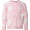 Heart Knit Cardigan & Leggings Set, Pink - Mixed Apparel Set - 4 - thumbnail
