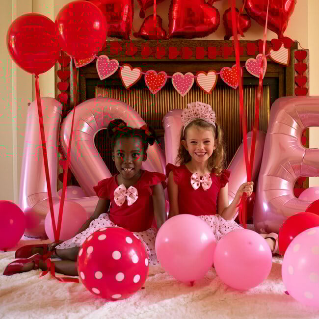 Heart Tulle Tutu Dress & Headband, Red - Dresses - 3