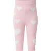 Heart Knit Cardigan & Leggings Set, Pink - Mixed Apparel Set - 6 - thumbnail