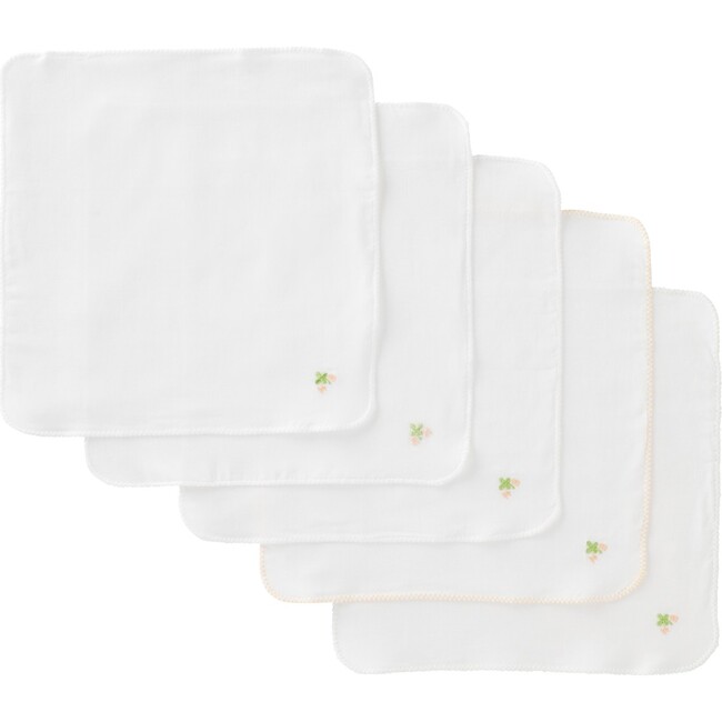 5-Pack Gauze Handkerchiefs, White - Other Accessories - 1