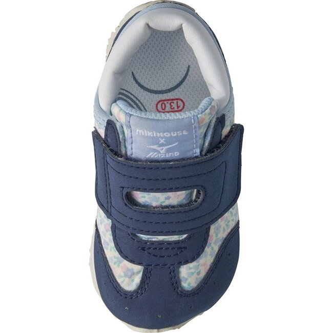Miki House & Mizuno Second Shoes, Navy Floral - Sneakers - 3