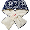 Nordic Knit Scarf, Navy - Scarves - 2