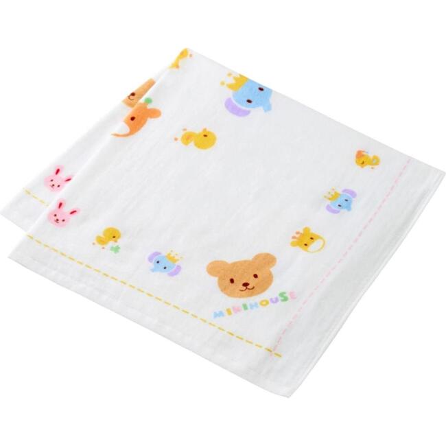 UV Protection Gauze Pile Hybrid Bath Towel, White