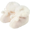 Smooth Fleece Booties, White - Booties - 1 - thumbnail