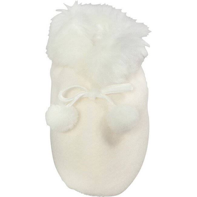 Smooth Fleece Booties, White - Booties - 3