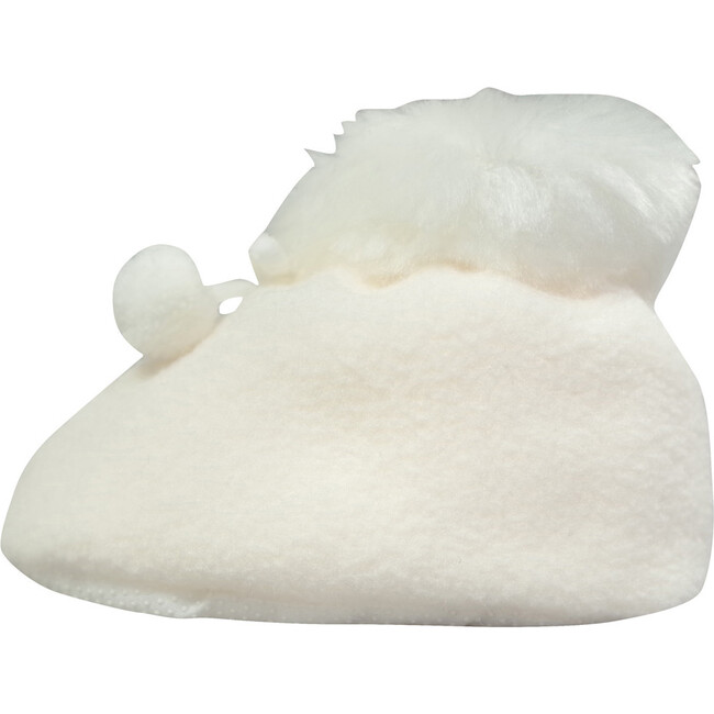Smooth Fleece Booties, White - Booties - 4