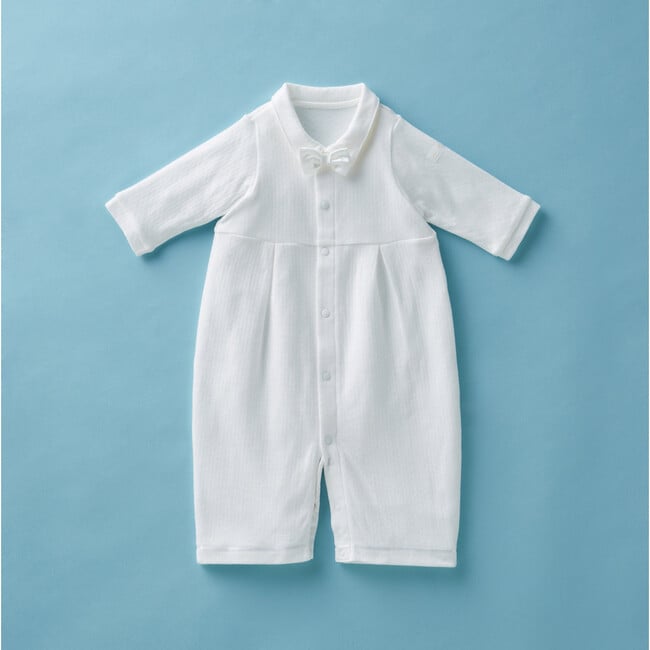 3 Piece Ceremony Tuxedo Style Playsuit, White - Mixed Apparel Set - 5