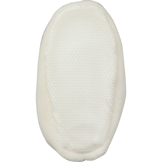 Smooth Fleece Booties, White - Booties - 5