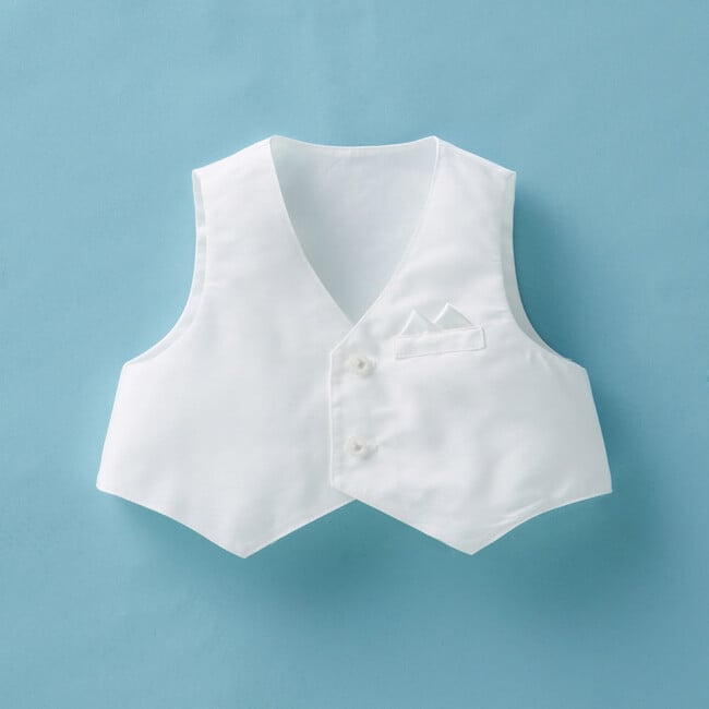 3 Piece Ceremony Tuxedo Style Playsuit, White - Mixed Apparel Set - 7