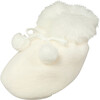 Smooth Fleece Booties, White - Booties - 7