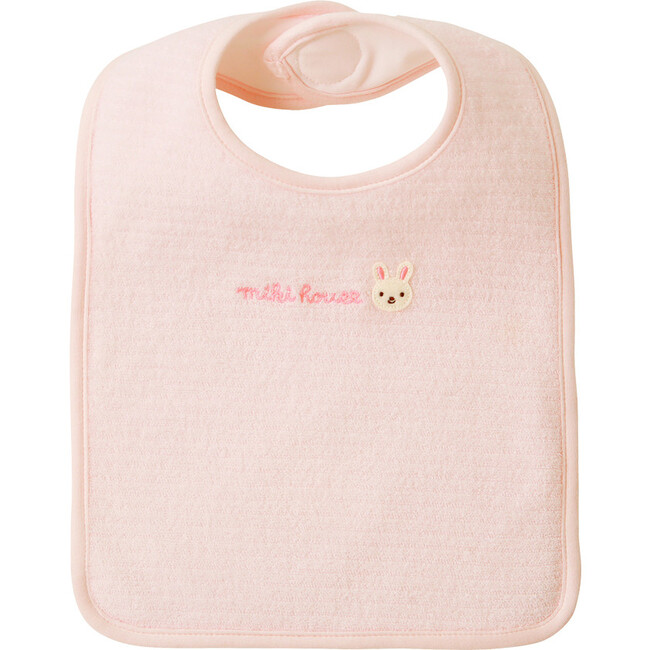 Water Resistant Ligning Untwisted Yarn Bib, Pink - Bibs - 1