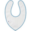 Bear & Train Bib, Blue - Bibs - 2 - thumbnail