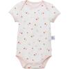 Slip-On Short-Sleeve Onesie Bodysuit, Pink Flower - Onesies - 1 - thumbnail