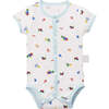 Short-Sleeve Onesie Bodysuit, Blue - Onesies - 1 - thumbnail