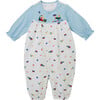 2 Way Coveralls, Blue - Onesies - 5 - thumbnail