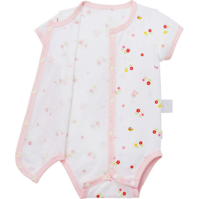Short-Sleeve Onesie Bodysuit, Pink - Onesies - 4