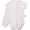 Short-Sleeve Onesie Bodysuit, Pink - Onesies - 4 - thumbnail