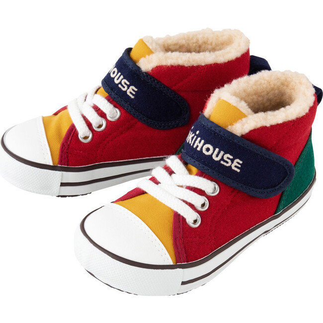 Sherpa-Lined High Top Sneaker, Multi - Sneakers - 1