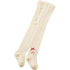 Lovely Three Ribbon Tights, Ivory - Tights - 2 - thumbnail