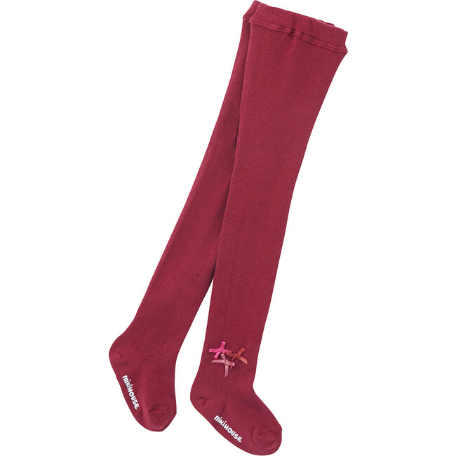 Lovely Three Ribbon Tights, Red