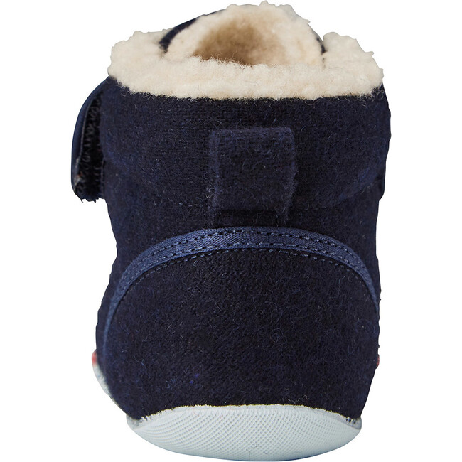 Sherpa-Lined High Top First Walker Shoes, Navy