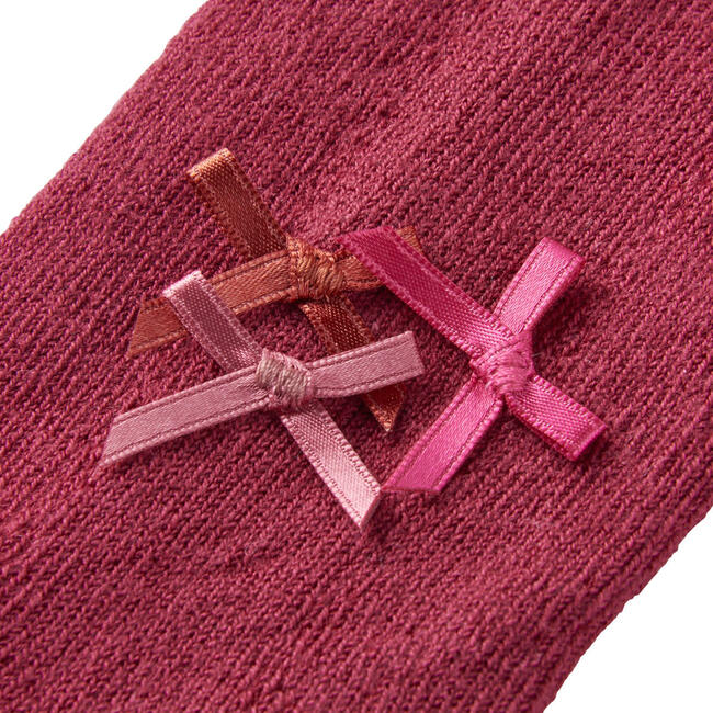 Lovely Three Ribbon Tights, Red - Tights - 3