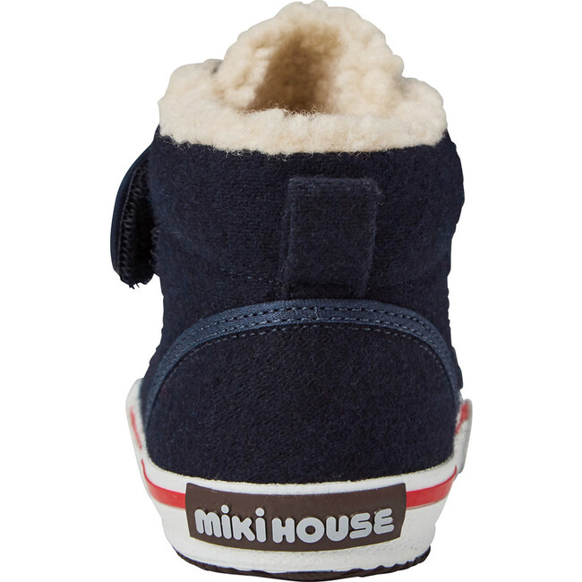Sherpa-Lined High Top Second Shoes, Navy - Sneakers - 2